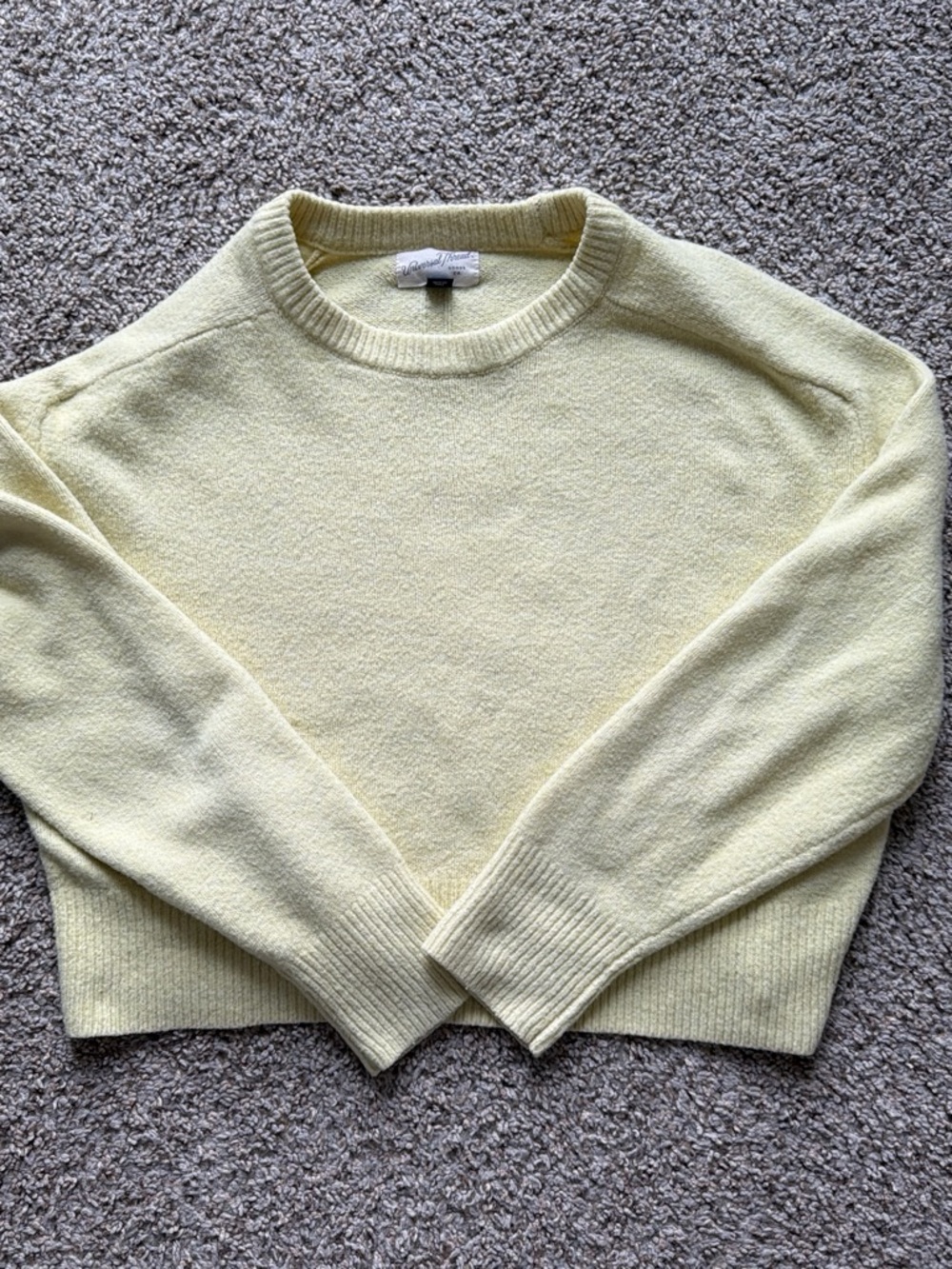 Crewneck Cashmere-Blend Sweater in Pale Yellow